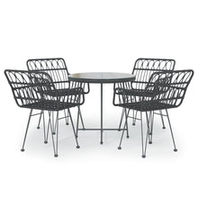 -Delige Tuinset Poly Rattan Zwart