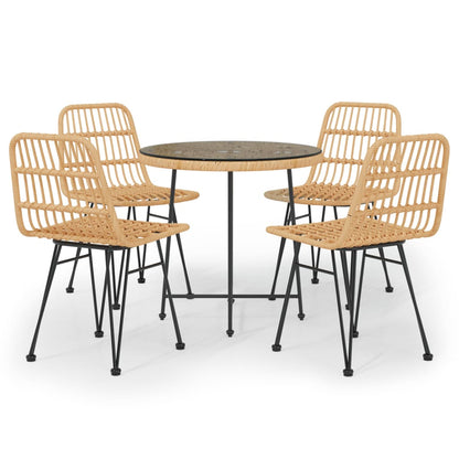 Tuinset Poly Rattan Bruin