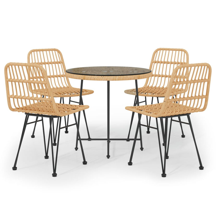 Tuinset Poly Rattan Bruin