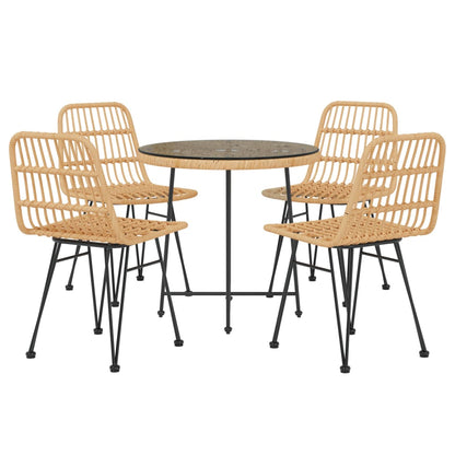 Tuinset Poly Rattan Bruin