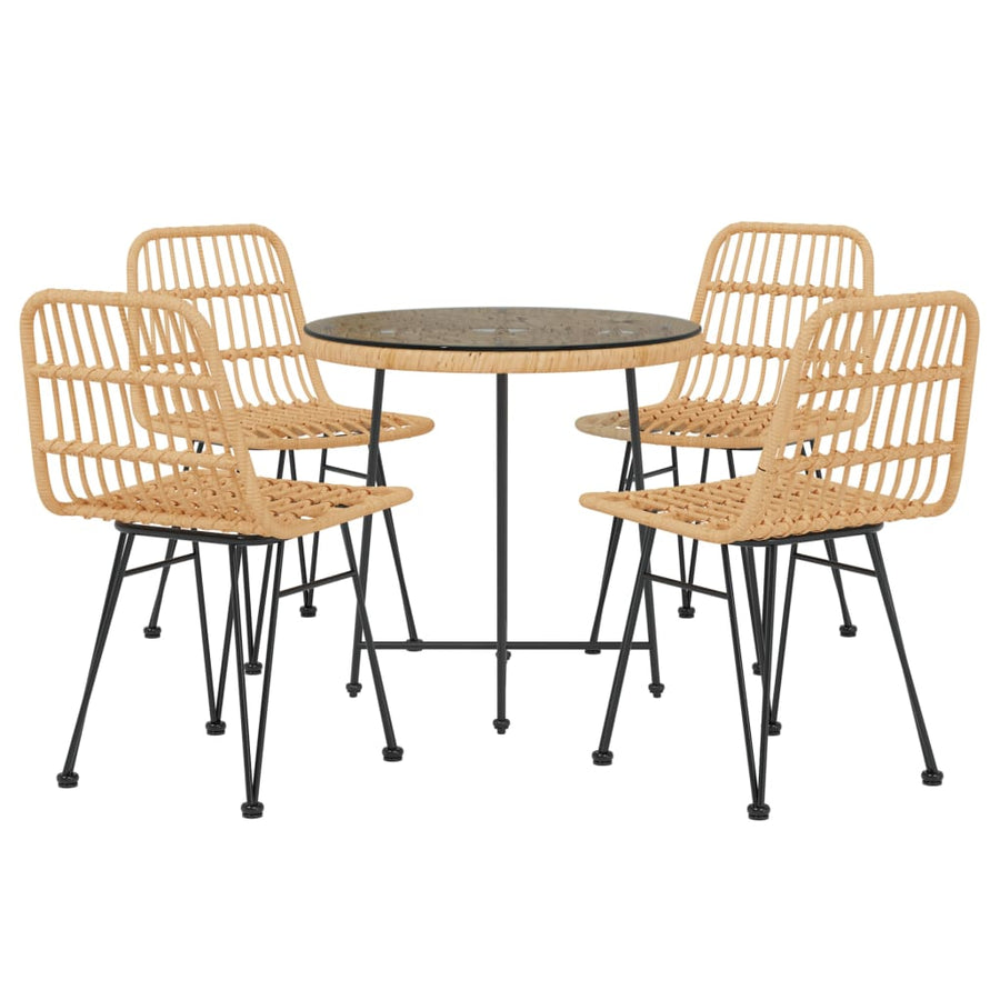 Tuinset Poly Rattan Bruin