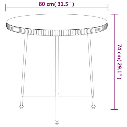 Tuinset Poly Rattan Bruin