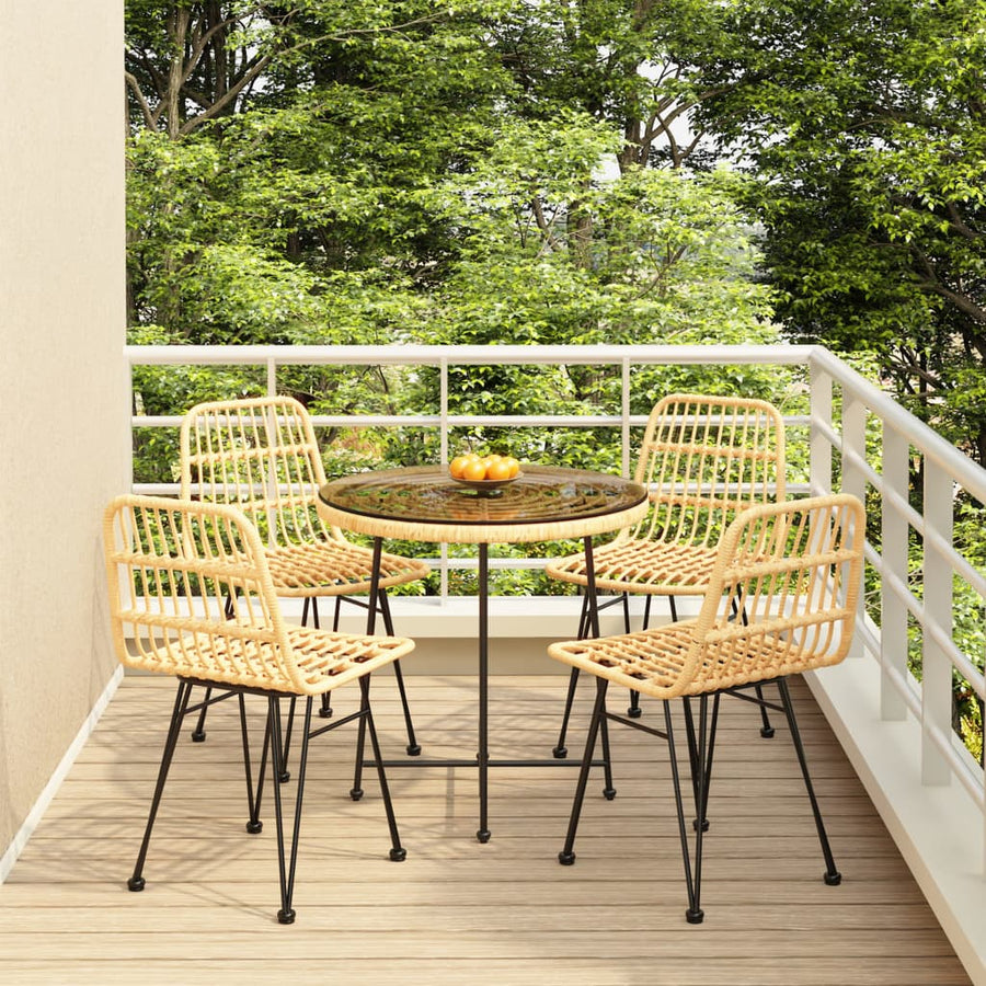 Tuinset Poly Rattan Bruin