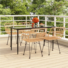 -Delige Tuinset Poly Rattan 5 140 x 70 x 74 cm Bruin