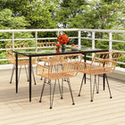 5-piece Poly Rattan Garden Set