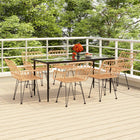 7-piece Poly Rattan Garden Furniture Set