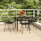 5-piece Outdoor Lounge Set poly rattan black