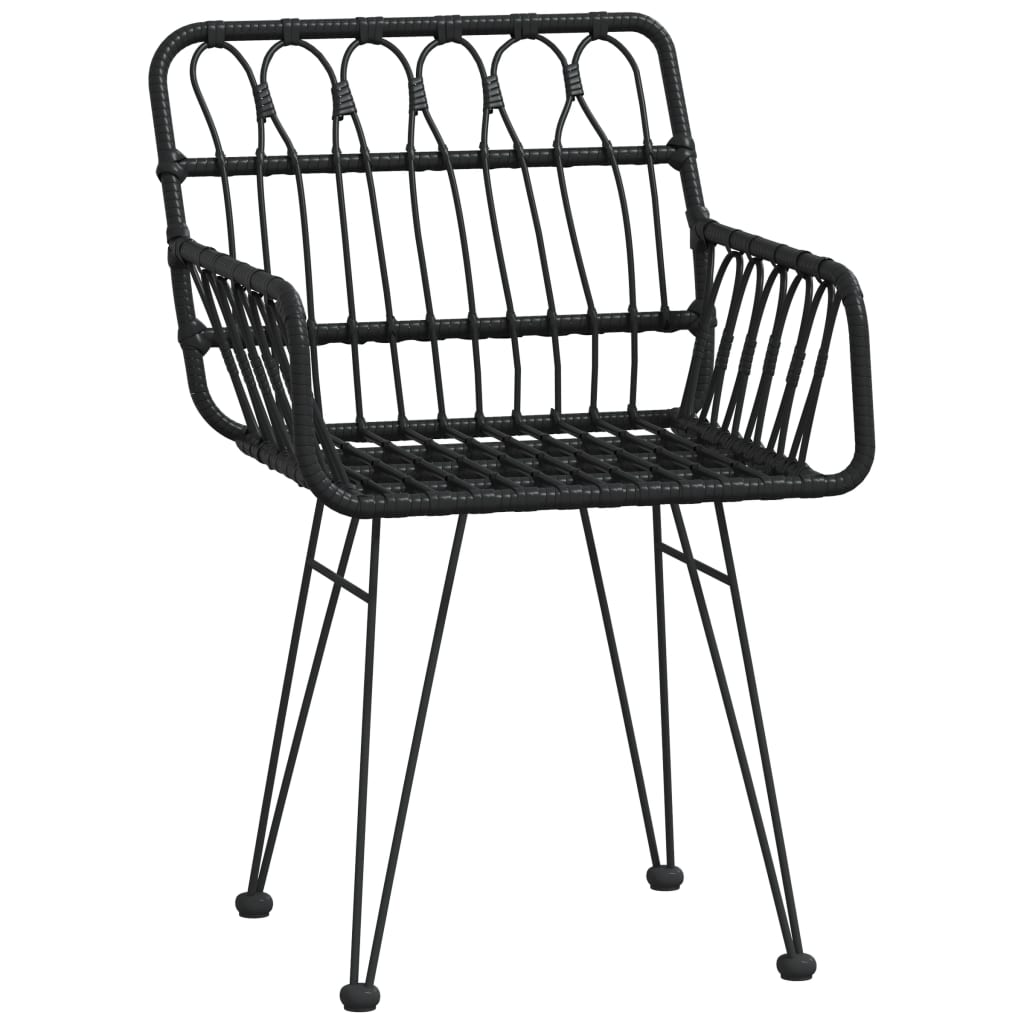 -Delige Tuinset Poly Rattan 5 140 x 70 x 74 cm Zwart