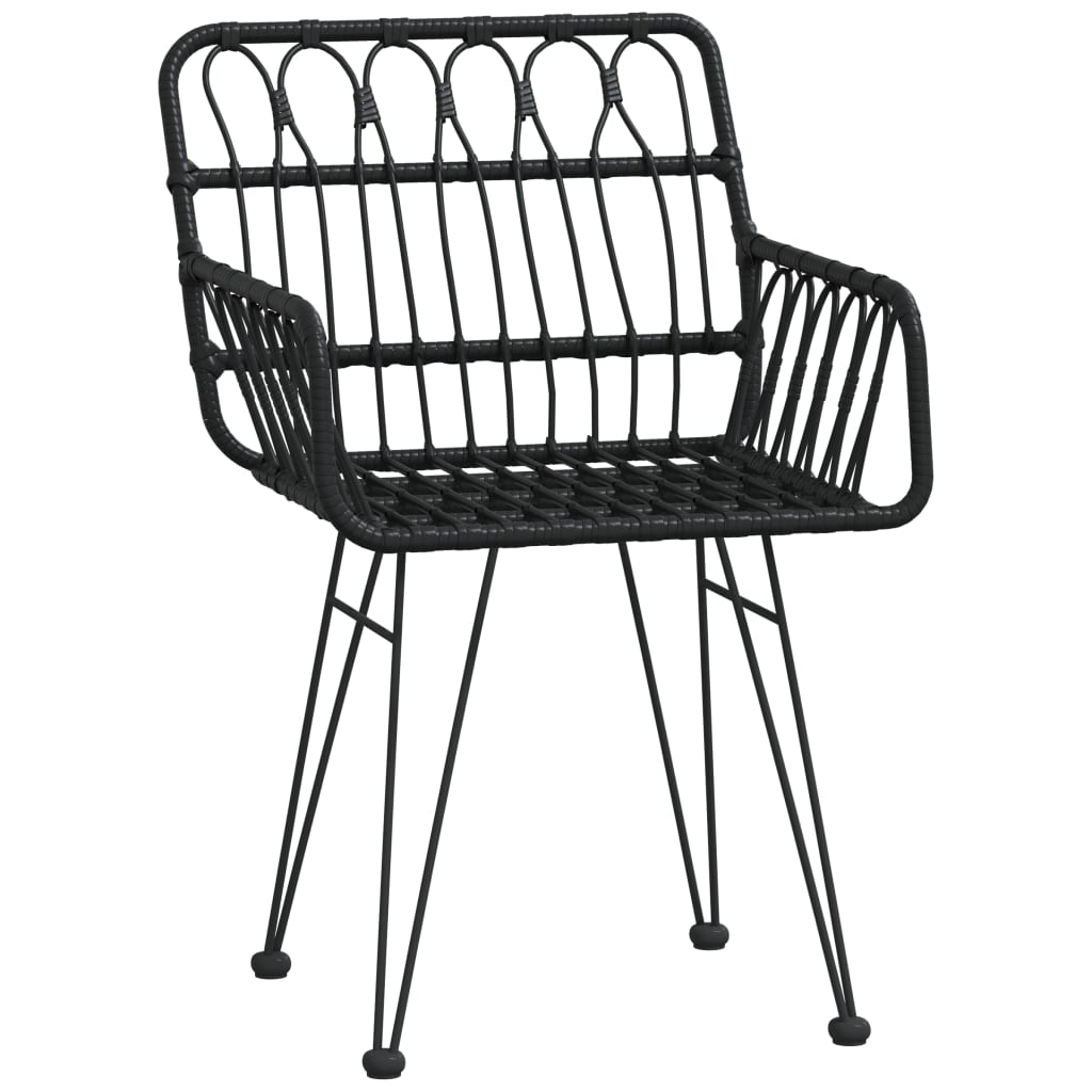 -Delige Tuinset Poly Rattan 5 160 x 80 x 74 cm Zwart