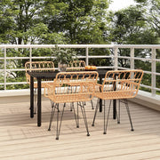 Tuinset poly rattan 5-delig