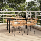 5-piece Poly Rattan Garden Set