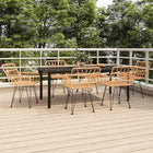 7-piece Poly Rattan Garden Furniture Set