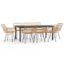 9-Delige Tuinset Poly Rattan 8 200 cm tafellengte Bruin
