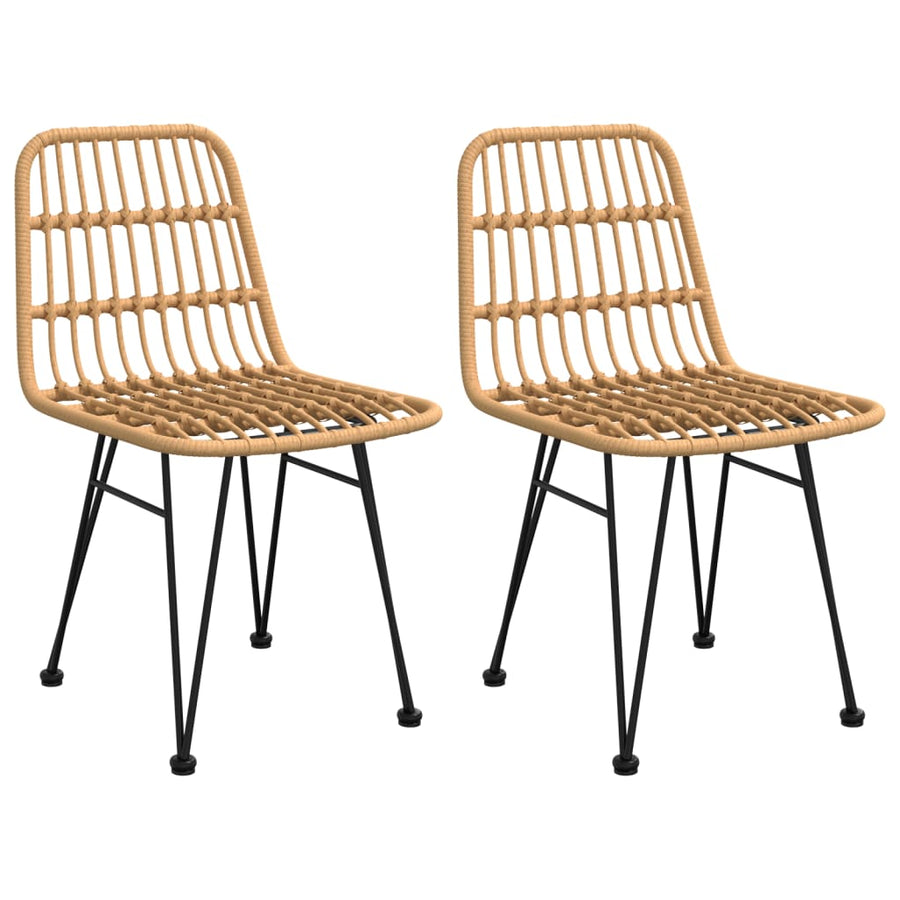 -Delige Tuinset Poly Rattan 3 80 cm tafellengte Bruin