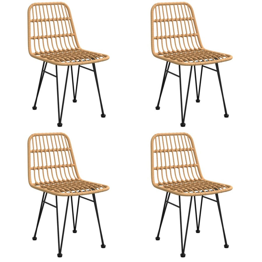 -Delige Tuinset Poly Rattan 5 80 cm tafellengte Bruin