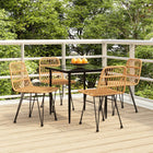 5-piece Poly Rattan Garden Set