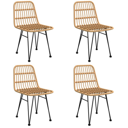 -Delige Tuinset Poly Rattan 5 140 cm tafellengte Bruin