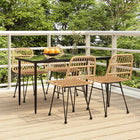 5-piece Poly Rattan Garden Set