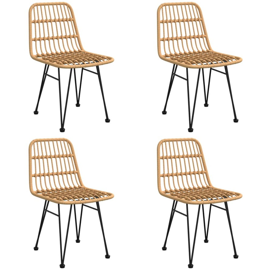 -Delige Tuinset Poly Rattan 5 160 cm tafellengte Bruin