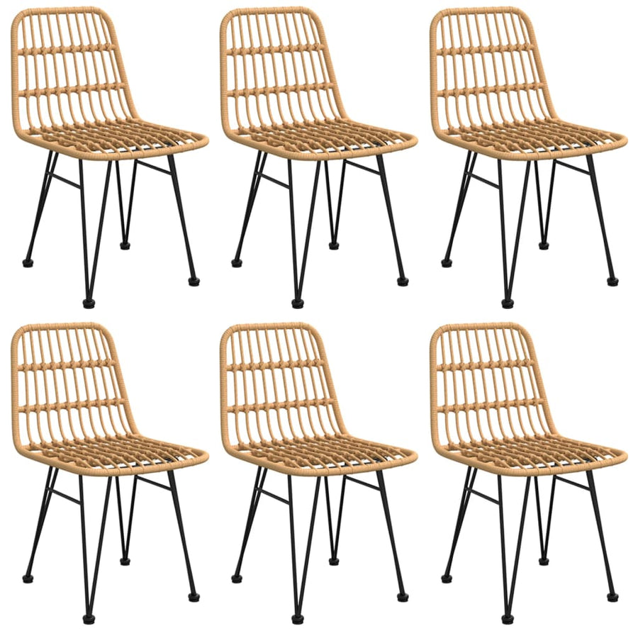 -Delige Tuinset Poly Rattan 7 160 cm tafellengte Bruin