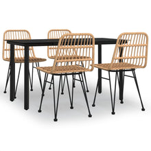 -Delige Tuinset Poly Rattan 5 140 cm tafellengte Bruin