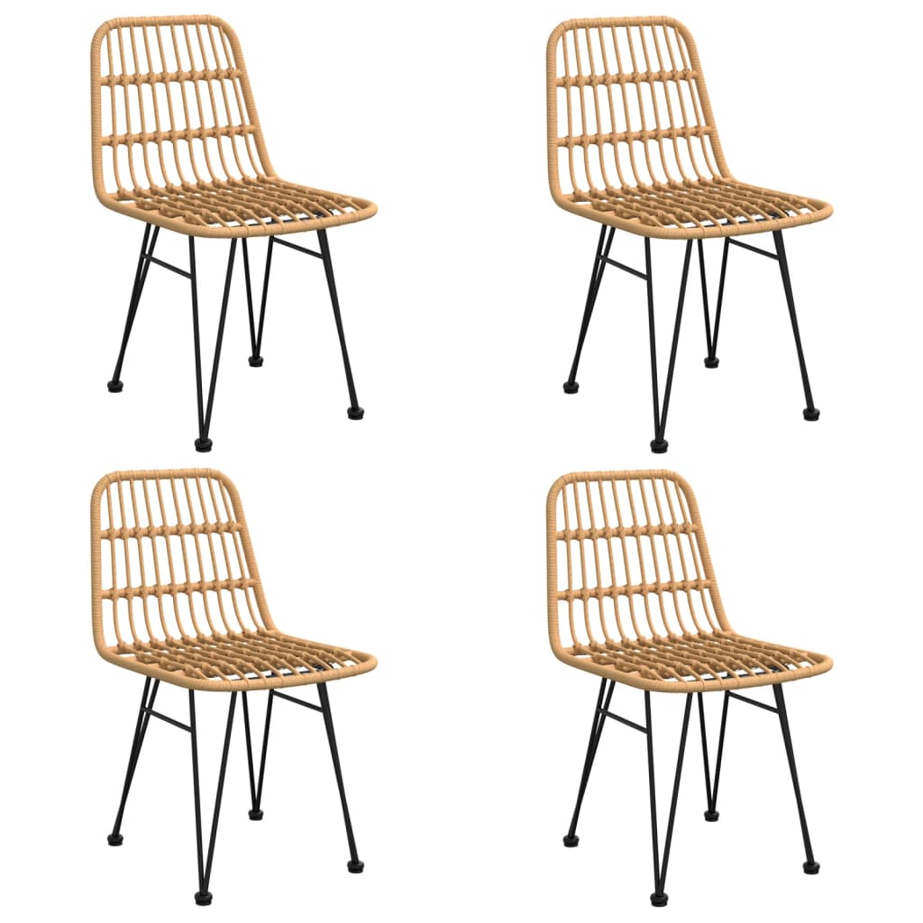 -Delige Tuinset Poly Rattan 5 140 cm tafellengte Bruin