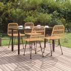 5-piece Poly Rattan Garden Set