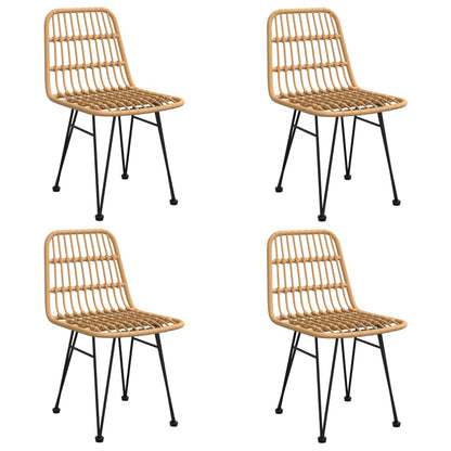-Delige Tuinset Poly Rattan 5 160 cm tafellengte Bruin