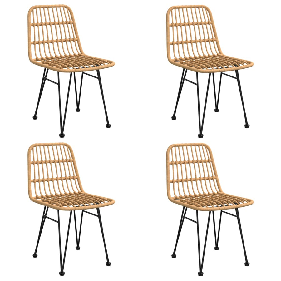-Delige Tuinset Poly Rattan 5 160 cm tafellengte Bruin