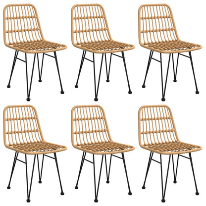 7-Delige Tuinset Poly Rattan 6 200 cm tafellengte Bruin