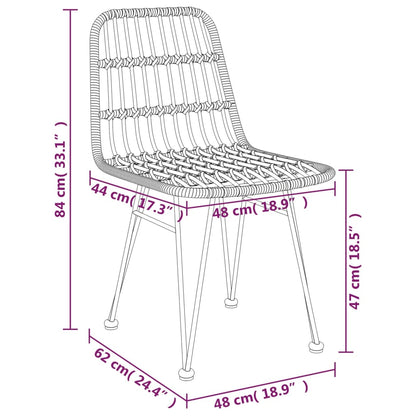 7-Delige Tuinset Poly Rattan 6 200 cm tafellengte Bruin
