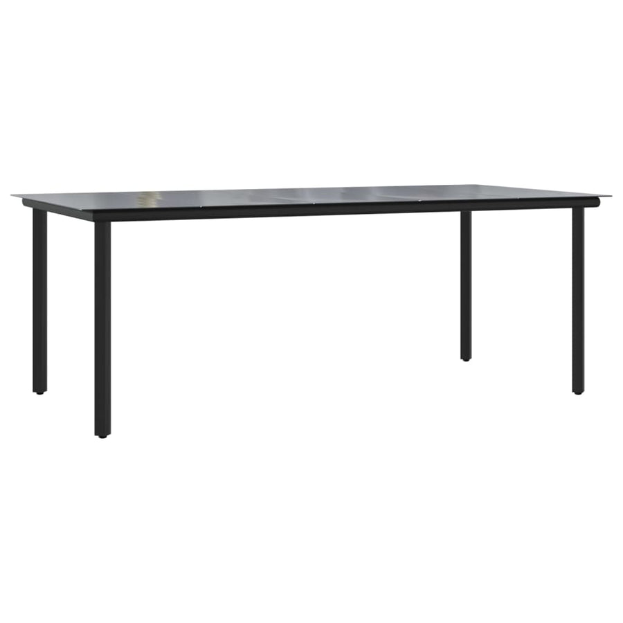 9-Delige Tuinset Poly Rattan 8 200 cm tafellengte Zwart