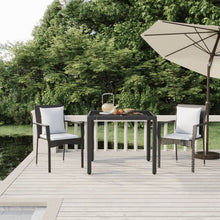3-Delige Tuinset Met Kussens Poly Rattan 2 90 cm tafellengte Zwart