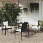 -Delige Tuinset Met Kussens Poly Rattan 5 90 cm tafellengte Zwart