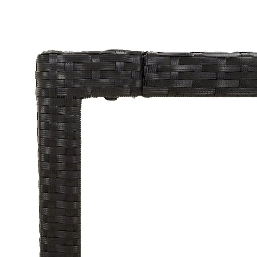 -Delige Tuinset Met Kussens Poly Rattan 5 150 cm tafellengte Zwart