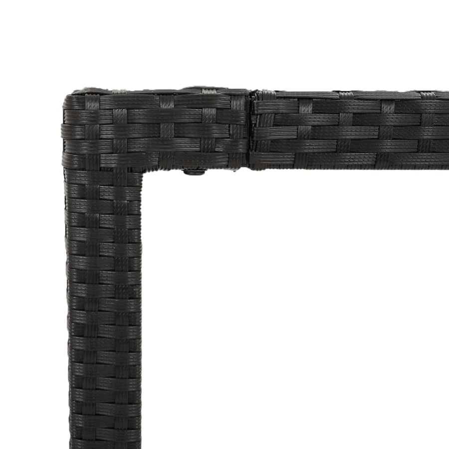 -Delige Tuinset Met Kussens Poly Rattan 7 150 cm tafellengte Zwart