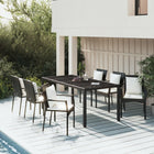 Tuinset 7-delig poly rattan zwart met kussens