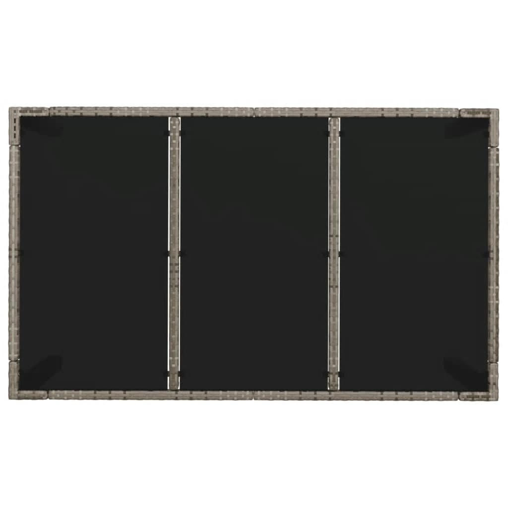 -Delige Tuinset Met Kussens Poly Rattan 5 150 cm tafellengte Grijs