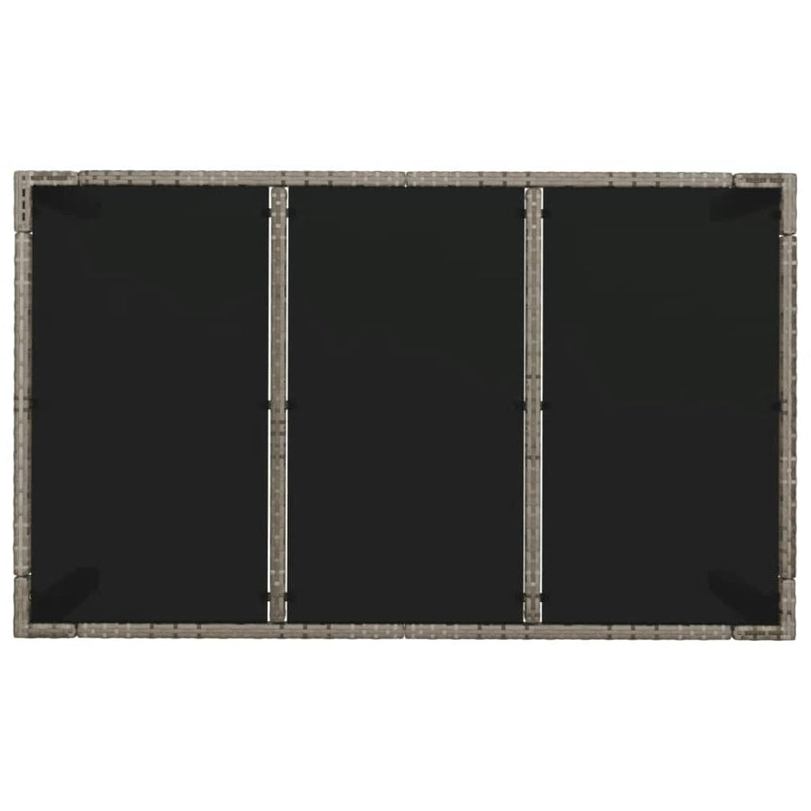 -Delige Tuinset Met Kussens Poly Rattan 5 150 cm tafellengte Grijs