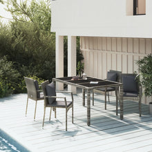 -Delige Tuinset Met Kussens Poly Rattan 5 150 cm tafellengte Grijs