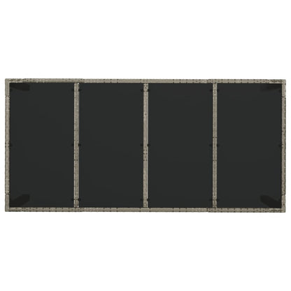 -Delige Tuinset Met Kussens Poly Rattan 7 190 cm tafellengte Grijs