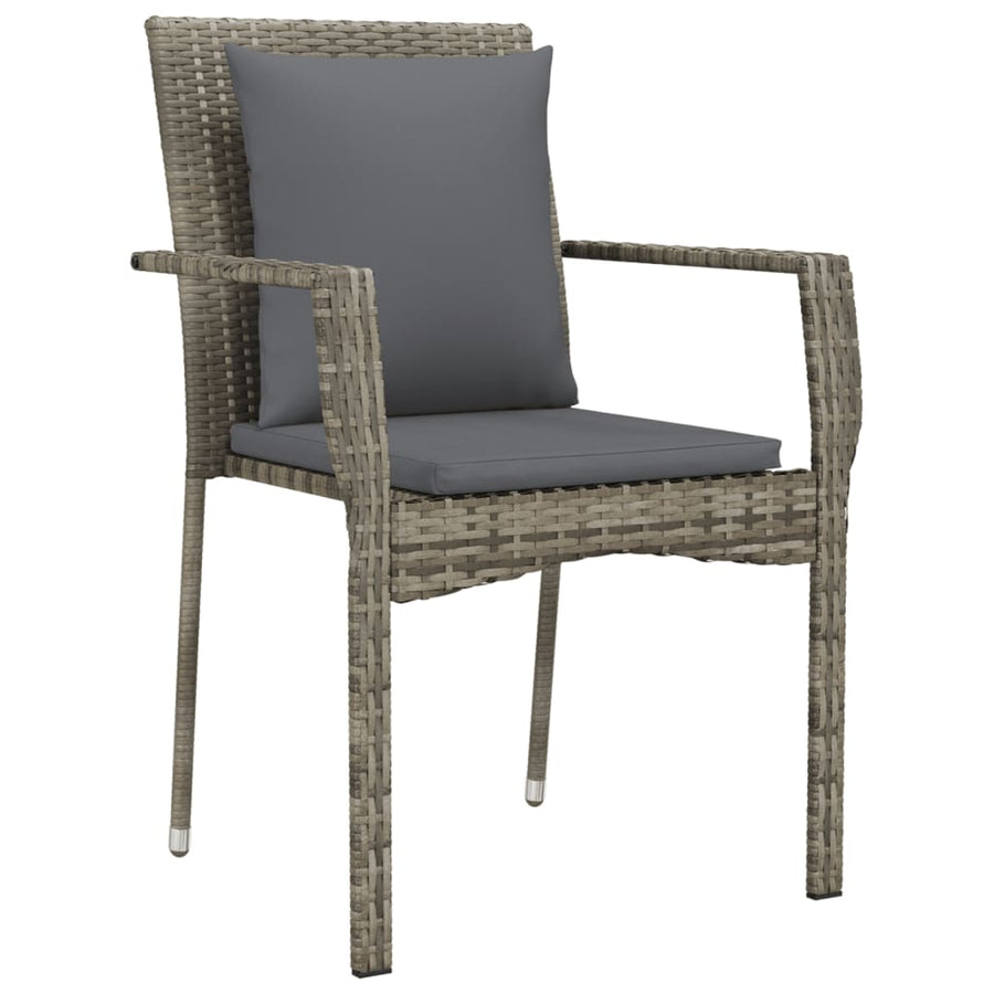-Delige Tuinset Met Kussens Poly Rattan 9 190 cm tafellengte Grijs