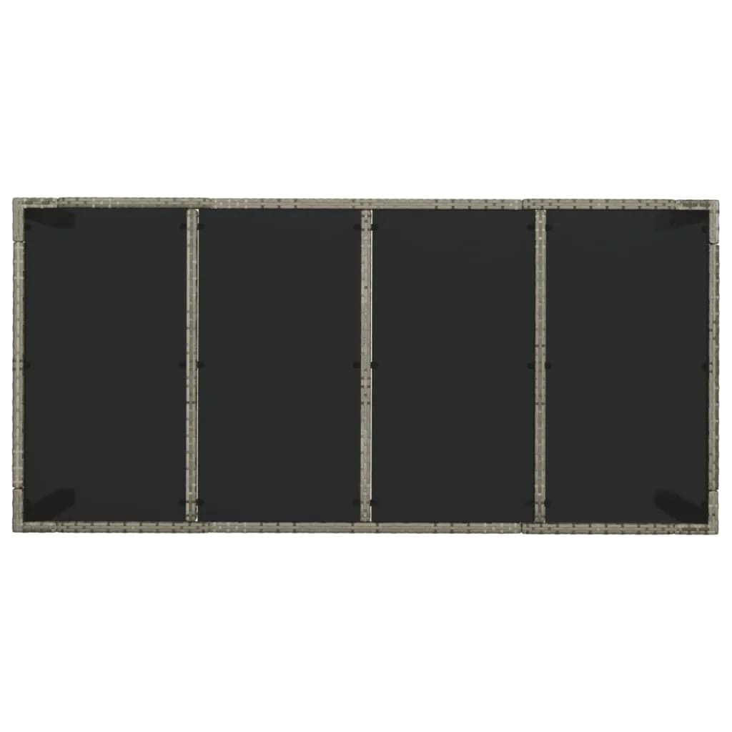 -Delige Tuinset Met Kussens Poly Rattan 9 190 cm tafellengte Grijs