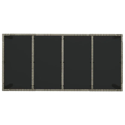 -Delige Tuinset Met Kussens Poly Rattan 9 190 cm tafellengte Grijs