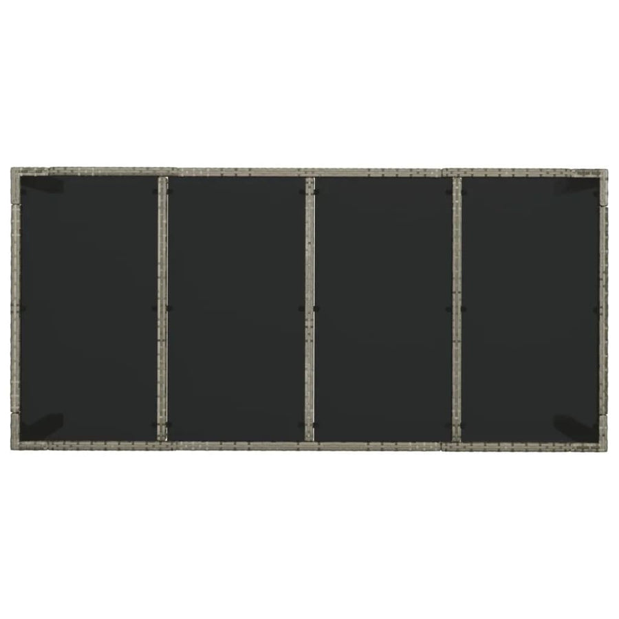 -Delige Tuinset Met Kussens Poly Rattan 9 190 cm tafellengte Grijs