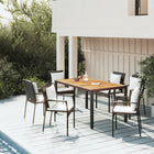 Tuinset poly rattan 5-delig zwart met kussens