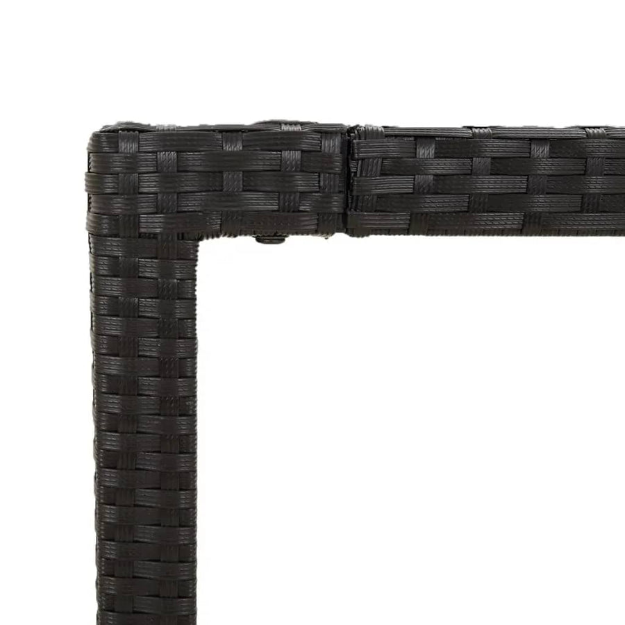 -Delige Tuinset Met Kussens Poly Rattan 7 150 cm tafellengte Zwart
