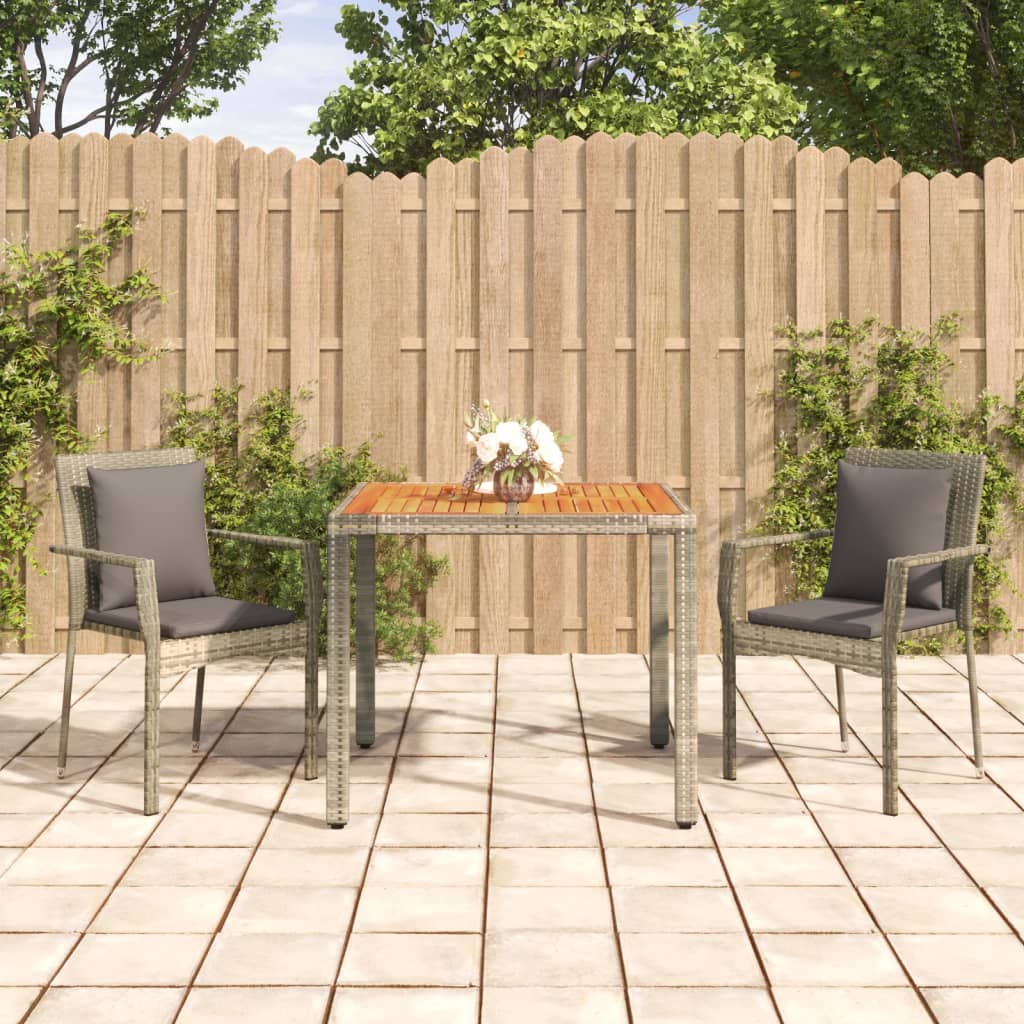 3-Delige Tuinset Met Kussens Poly Rattan 2