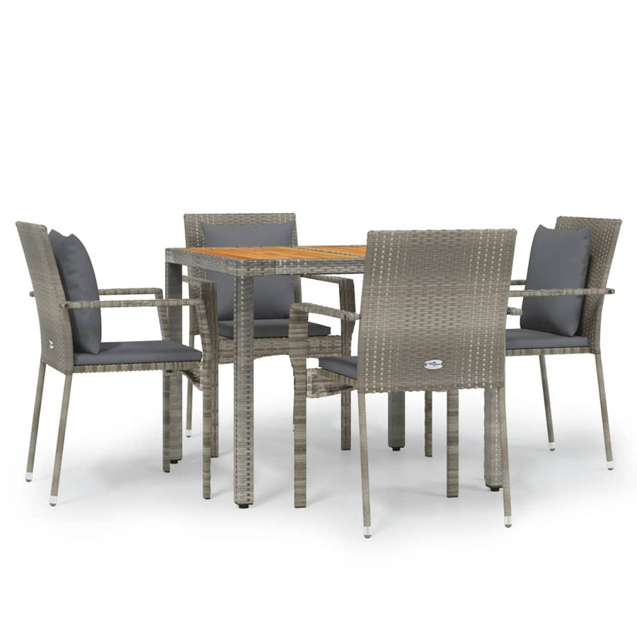 5-Delige Tuinset Met Kussens Poly Rattan 4