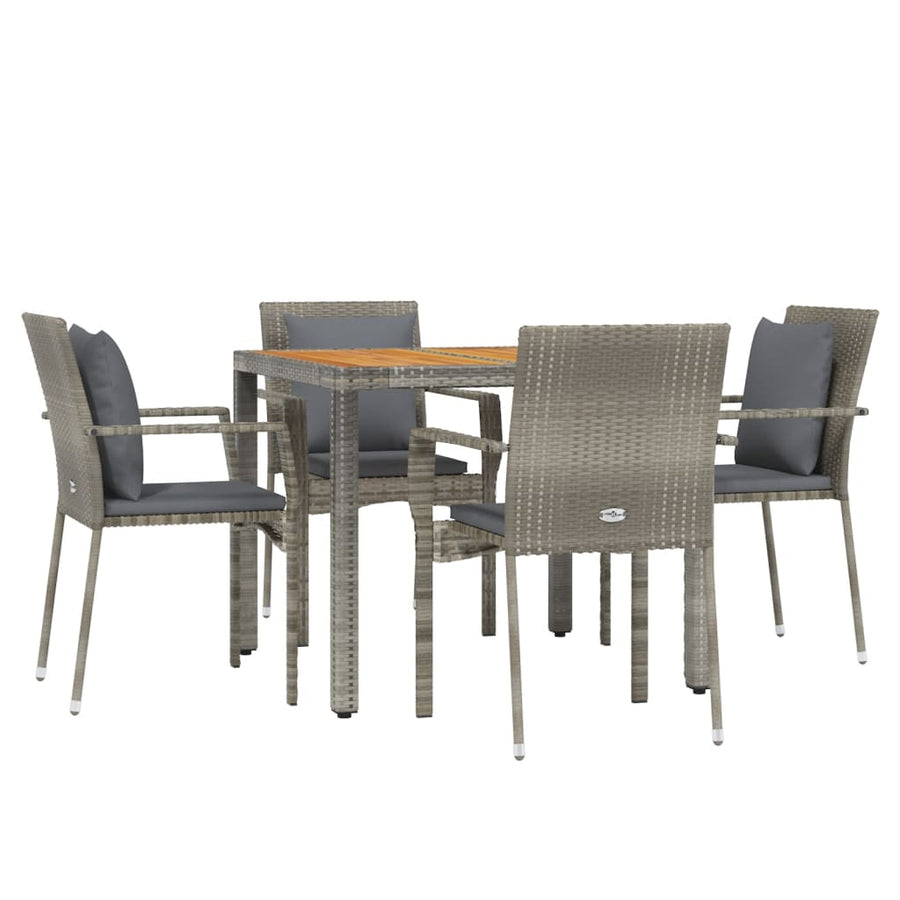 5-Delige Tuinset Met Kussens Poly Rattan 4